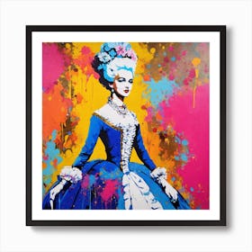 Lady In Blue 2 Art Print