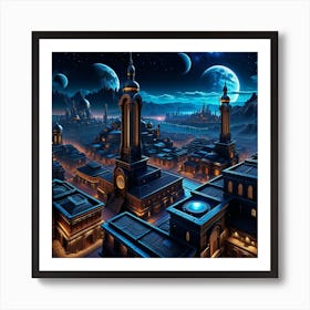 City At Night 3 Art Print