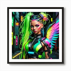 Neon Angel 3 Art Print