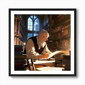 The Librarian 4 Art Print