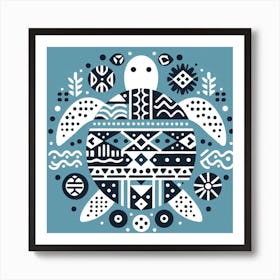 Scandinavian style, Turtle 1 Art Print