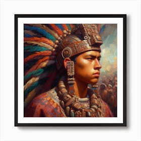 Aztec Warrior 2 Art Print