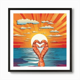 Prawns In Love Art Print