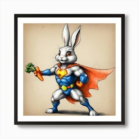 Super Bunny 14 Art Print