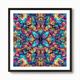 Psychedelic Mandala Art Print