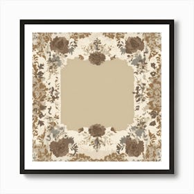 Create A Floral Ikat Border Toile Pattern 4 Art Print