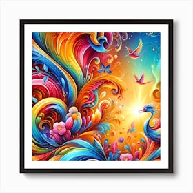 Colorful Abstract Painting Art Print