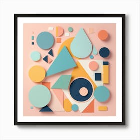 Abstract Geometric Shapes 2 Art Print