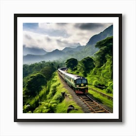 Train Landscape Transportation Mountain Travel Nature Road Railway Railroad Tree Transport Art Print