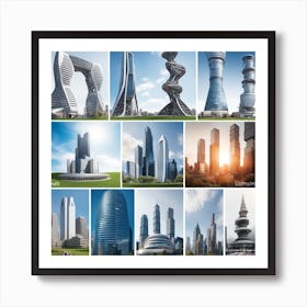 Futuristic Skyscrapers Art Print