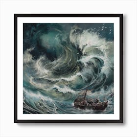 Storm In The Sea Art Print