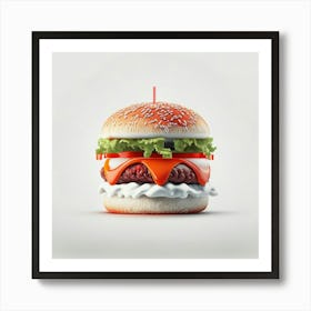 Cheeseburger Iconic (24) Art Print