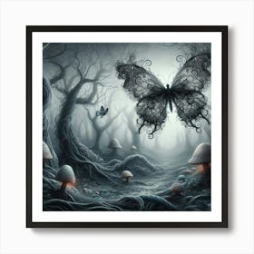 Butterfly In The Forest 25 Art Print