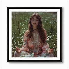 Hippy Girl Art Print