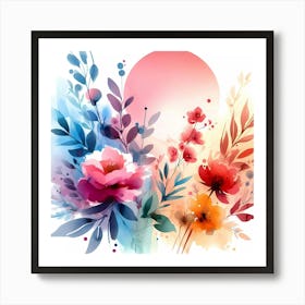 Watercolor Flowers 37 Art Print