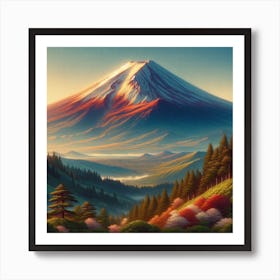 Japanese volcano Fuji 7 Art Print