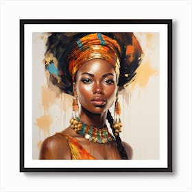 African Femela Faces Csaba Fikker 15 Art Print