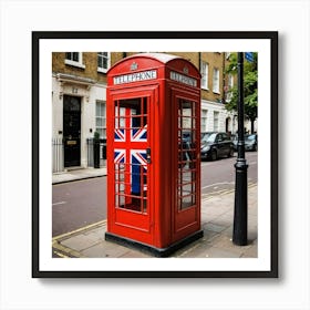 Timeless in Red: London's Iconic Phone Booth" Art Print