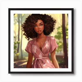 Celebrating Black Woman Magic in Every Stride Art Print