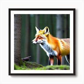 Red Fox In The Forest 19 Art Print