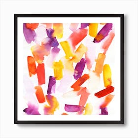 Abstract Painting Red, Orange, Purple Art Print