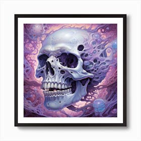 Skull With Bubbles Art Print