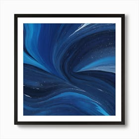 Abstract Blue Painting Art Print