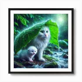 Cat In The Rain 7 Art Print