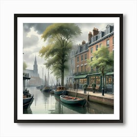 London- Docks - Cities & Towns Art Print