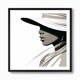 Woman In Hat 1 Art Print