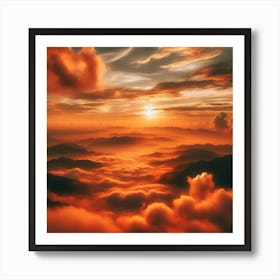 Sunrise Over Clouds 3 Art Print