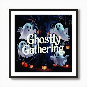 Happy halloween Illustration Spooky Horror devi background4 (4) Art Print