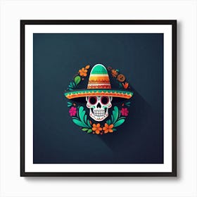 Day Of The Dead Skull 104 Art Print