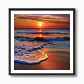 Sunset On The Beach 475 Art Print