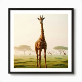 Giraffe Stock Videos & Royalty-Free Footage Art Print