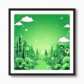 Green Forest 1 Art Print