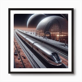 Futuristic Train Station 2 Art Print