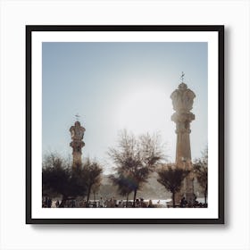 St Sebastian Promenade In The Sunlight, Spain Square Art Print