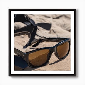 Sunglasses On Sand Art Print