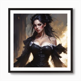 Gothic Girl Art Print