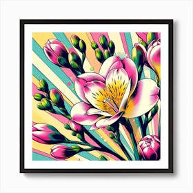 Freesia flower 2 Art Print