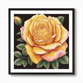 Yellow Rose Art Print