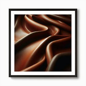 Dark Brown Leather Texture Art Print