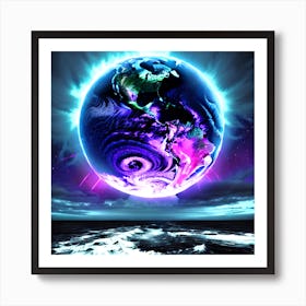 Earth In Space 5 Art Print