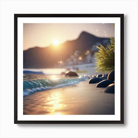 Sunset On The Beach 64 Art Print