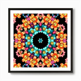 Abstract Floral Pattern 9 Poster