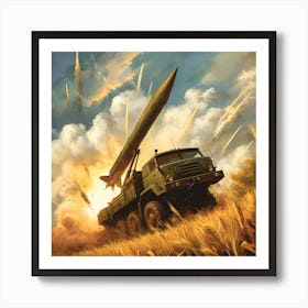 Soviet Single Rocket Truck Launcher Art Print
