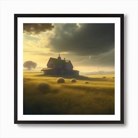 Hay Bales 1 Art Print