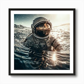 Astronaut In The Ocean Art Print