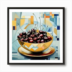 Cherries In A Bowl Art Print